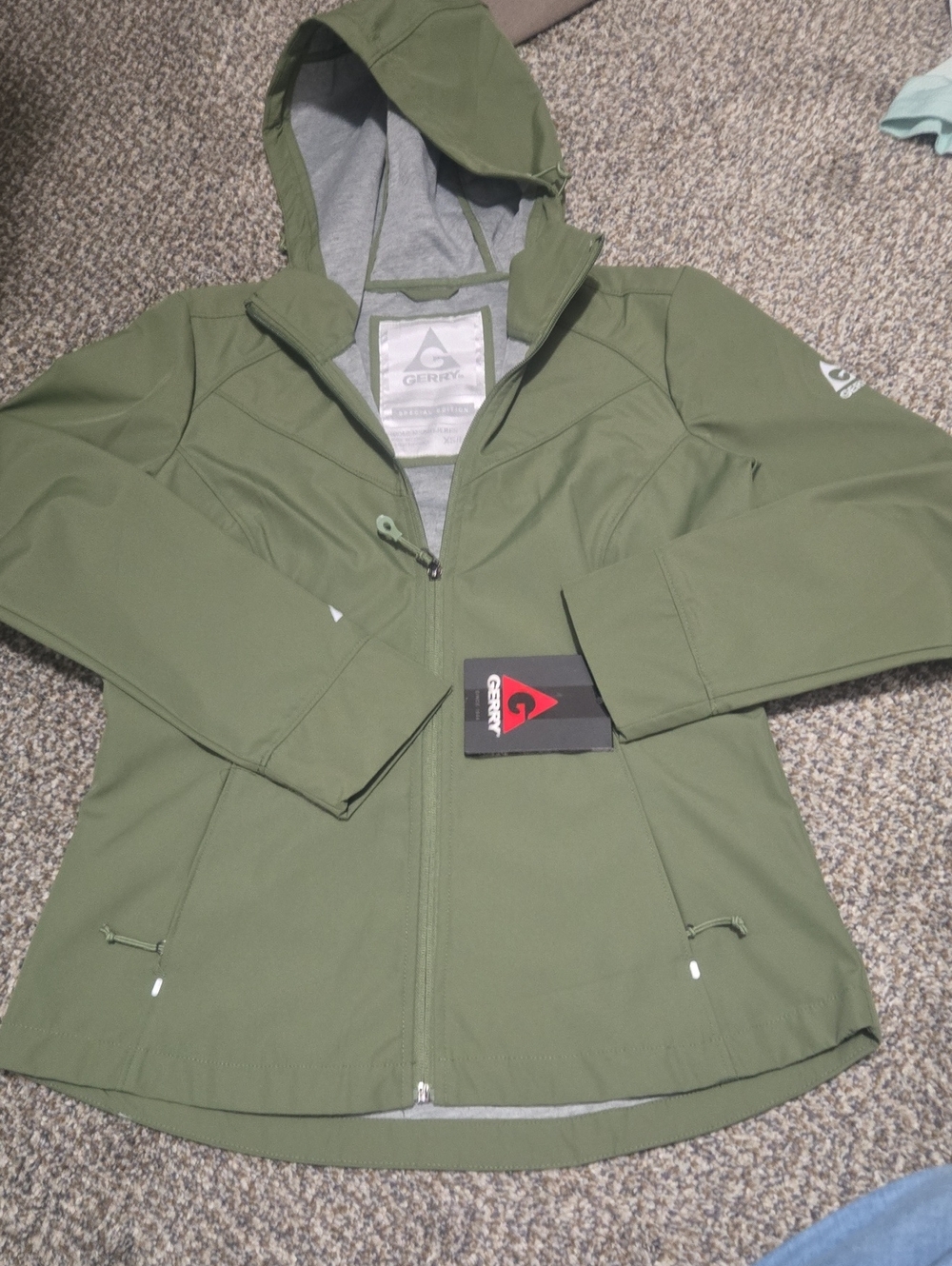 Gerry Weber Olive Green Hooded Utility Softshell Jacket